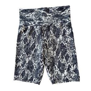 Handmade Bike Shorts in Gray Snake Print Size Large